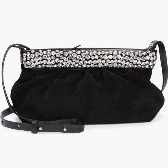 Isabel Marant Handbags - NWT $990 Isabel Marant Luzes Crystal Embellished Suede Crossbody Bag in Black!